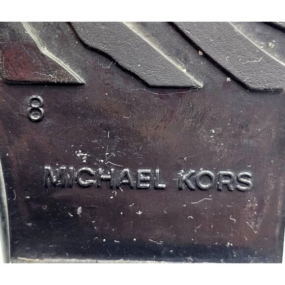 Michael Kors Women's Black Rubber Waterproof Chelsea Rain Boots Size 8 2378 - Picture 7 of 16